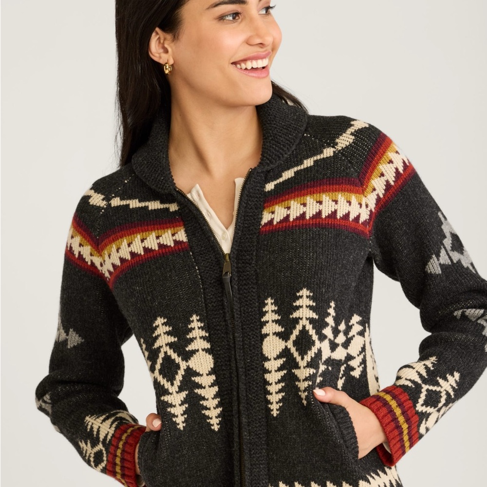 Pendleton Women’s Alpine Lambswool Zip Cardigan
